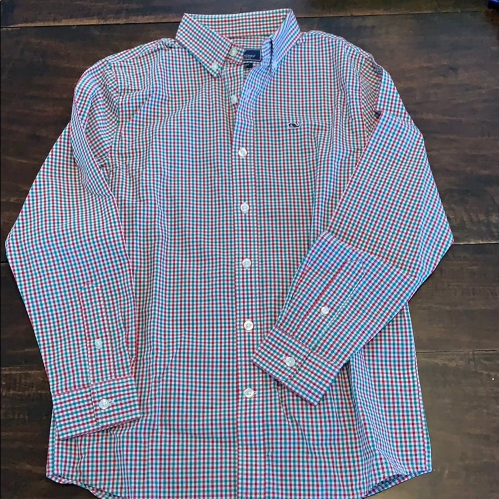 Vineyard Vines Boys Dress Shirt Size M (12-14)
